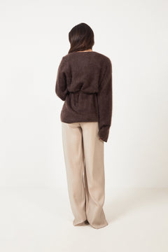 Brushed Cardigan - Mocha