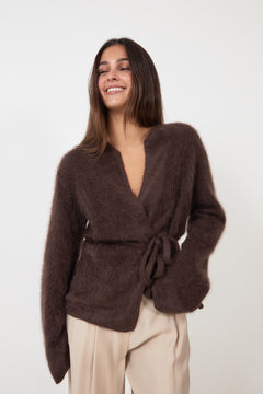 Brushed Cardigan - Mocha