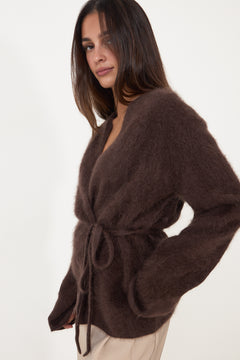 Brushed Cardigan - Mocha