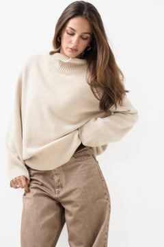 Boyfriend Turtleneck - Chalk