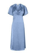 Illana Heavy Sateen Dress - Light Blue