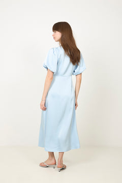 Illana Heavy Sateen Dress - Light Blue