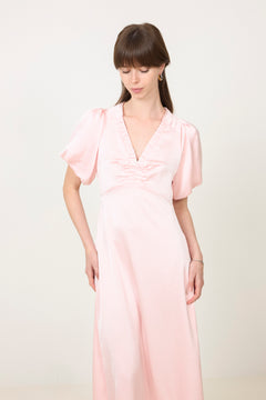 Illana Heavy Sateen Dress - Light Pink