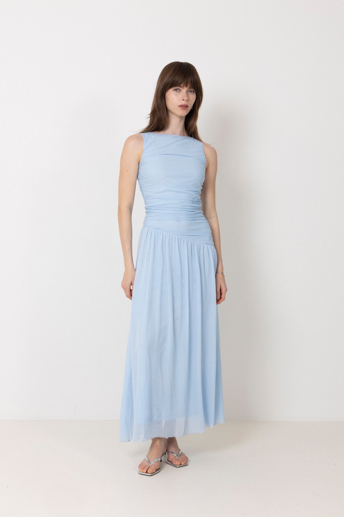Cludine Mesh Dress - Light Blue