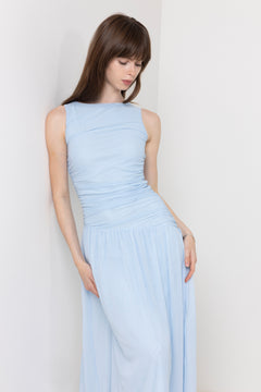 Cludine Mesh Dress - Light Blue