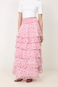 Morris Meadow Printed Skirt - Light Pink