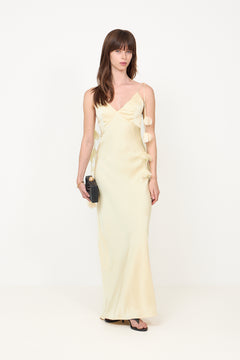 Colly Heavy Sateen Dress - Light Yellow