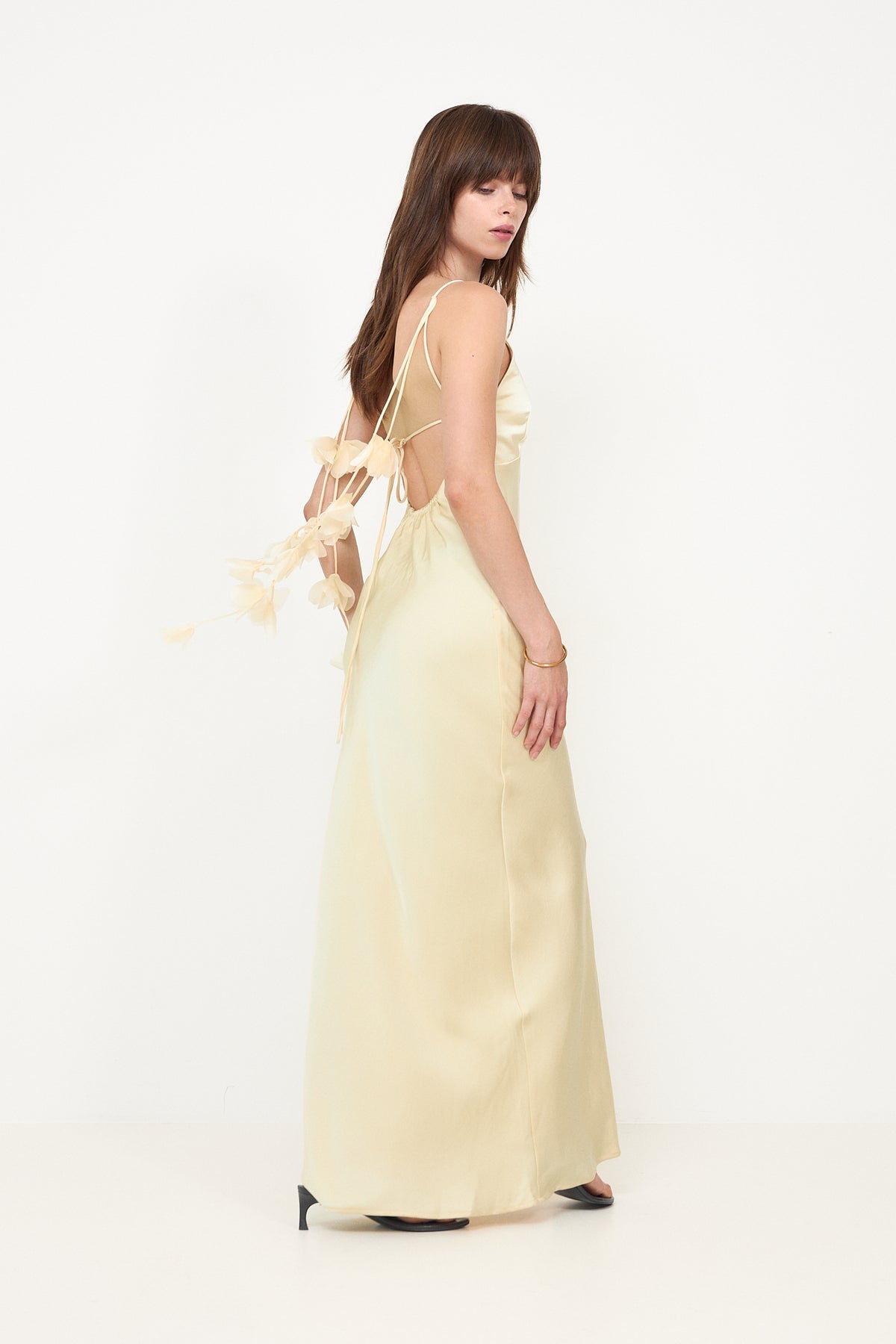 Colly Heavy Sateen Dress - Light Yellow