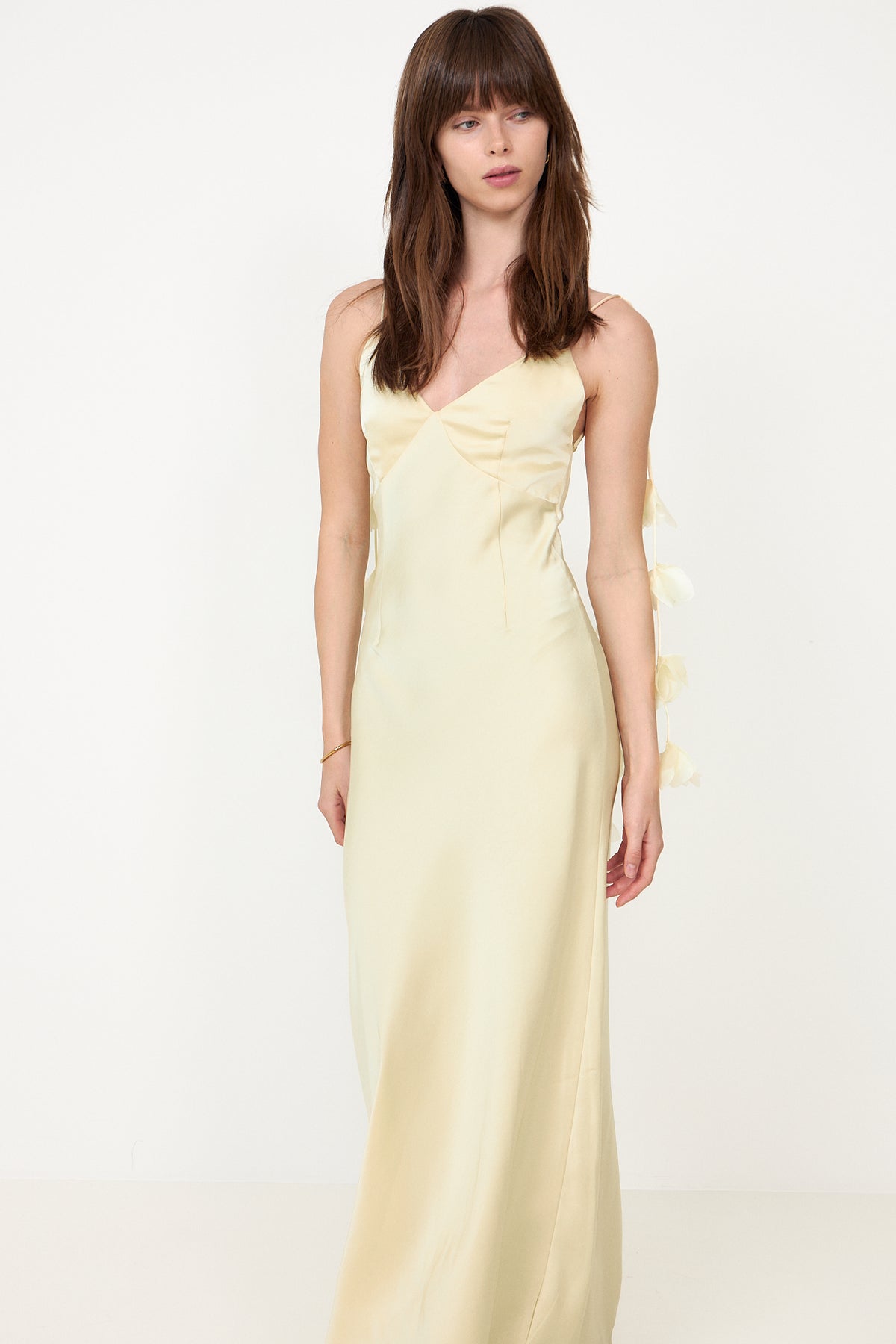 Colly Heavy Sateen Dress - Light Yellow