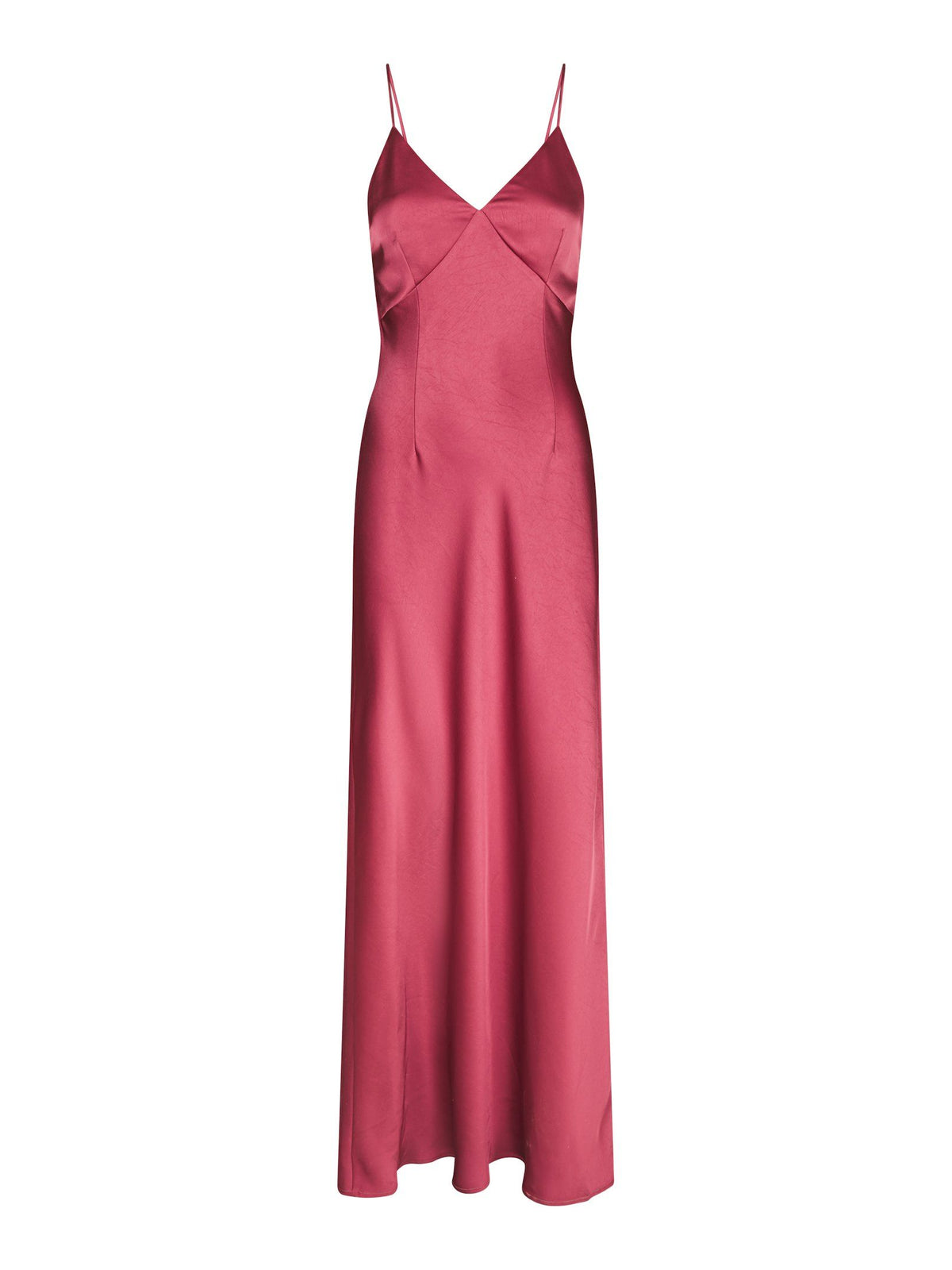 Colly Heavy Sateen Dress - Cherry Pink