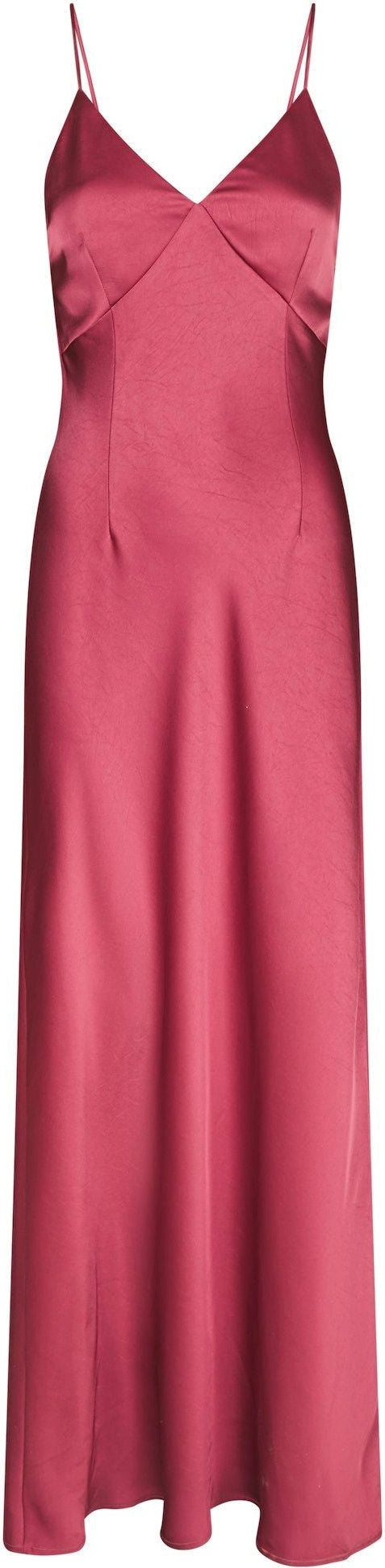 Colly Heavy Sateen Dress - Cherry Pink