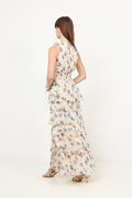 Marli Amazing Chiffon Rose Dress - Light Blue