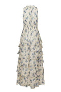Marli Amazing Chiffon Rose Dress - Light Blue