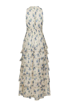 Marli Amazing Chiffon Rose Dress - Light Blue