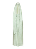 Fiona Pattern Satin Dress - Light Green