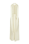 Fiona Pattern Satin Dress - Light Yellow