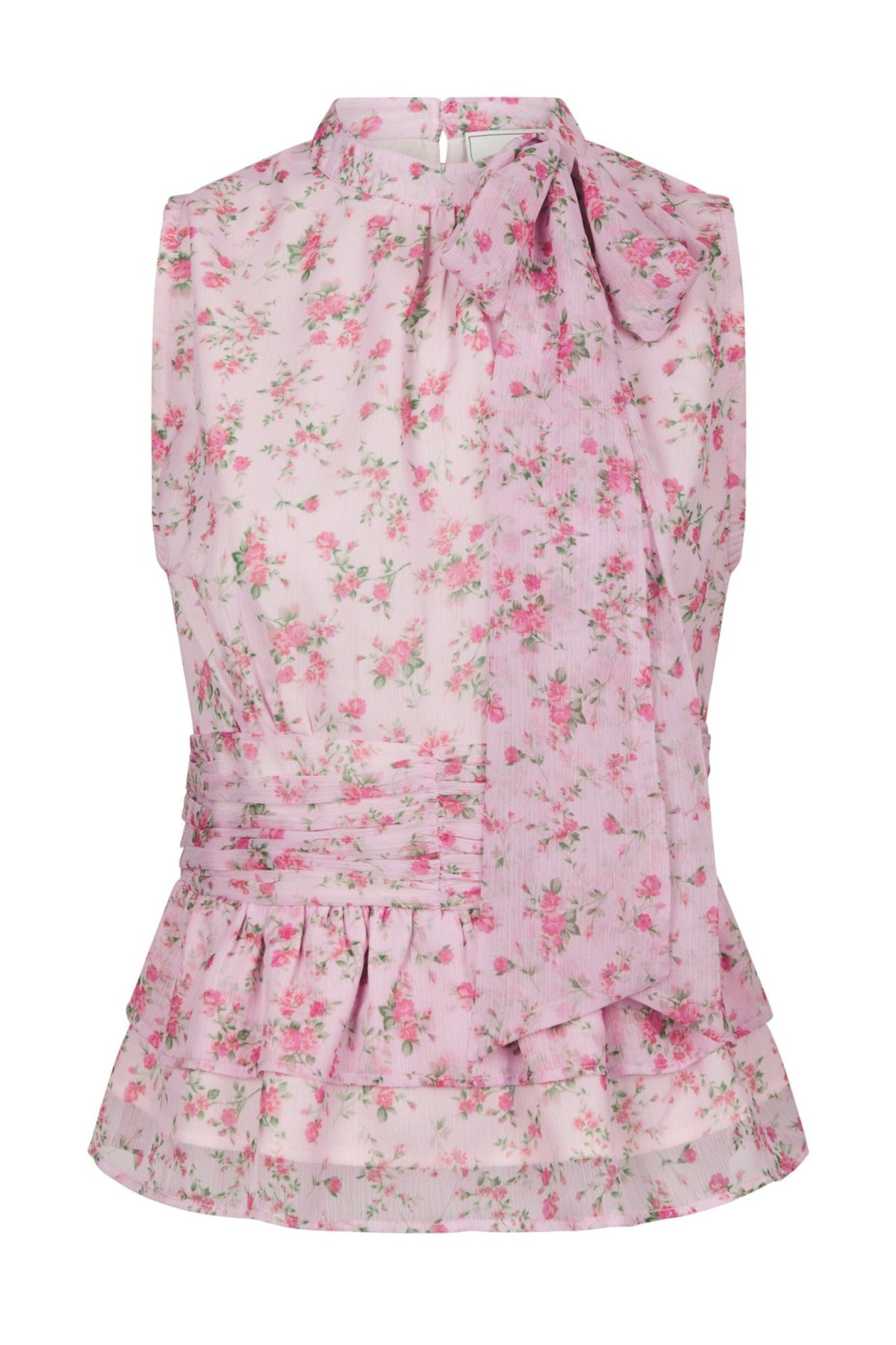 Ansol Meadow Printed Top - Light Pink