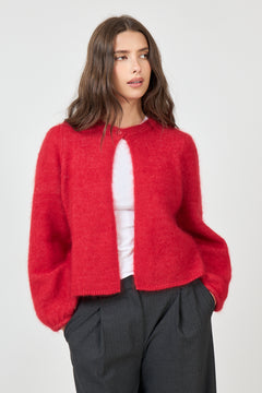Amelia Chunky Cardigan - Bright Red