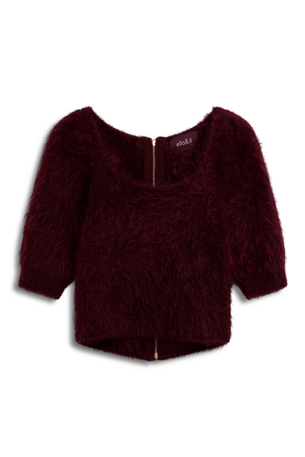 Antonia Chunky Tee - Oxblood