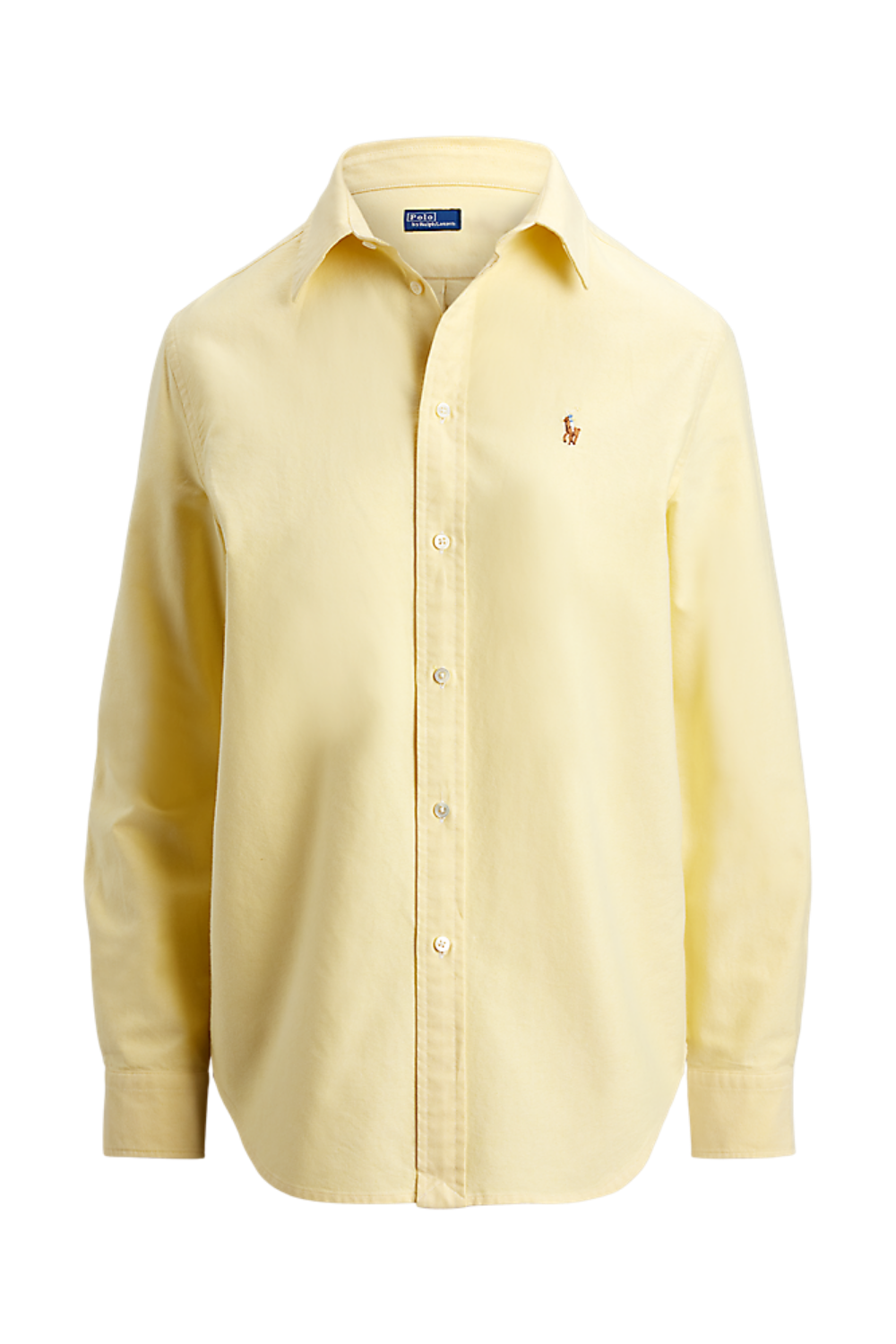 Classic-Long Sleeve-Button Front Shirt - Wicket Yellow