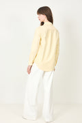 Classic-Long Sleeve-Button Front Shirt - Wicket Yellow