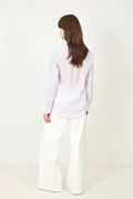 Classic Fit Striped Linen Shirt - 1994AF Hint Of Pink-White