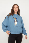 Knit-Sweatshirt - Camp Blue