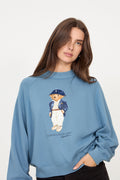 Knit-Sweatshirt - Camp Blue