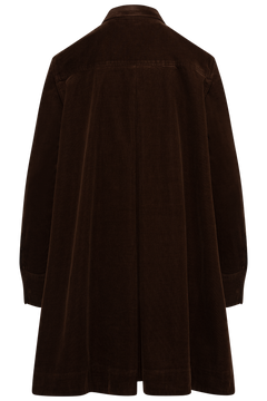 Woven-A Line-Dresses - Dark Brown