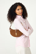 Mini Polo Id Suede Shoulder Bag - Cinnamon/Cuoio