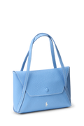Polo Play Leather Mini Envelope Bag - Baby Blue