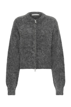Gzdebbie Zipper Cardigan - Thunder Mélange