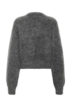 Gzdebbie Zipper Cardigan - Thunder Mélange