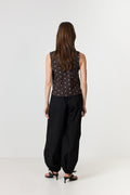 Roxane Balloon Poplin Pants - Black