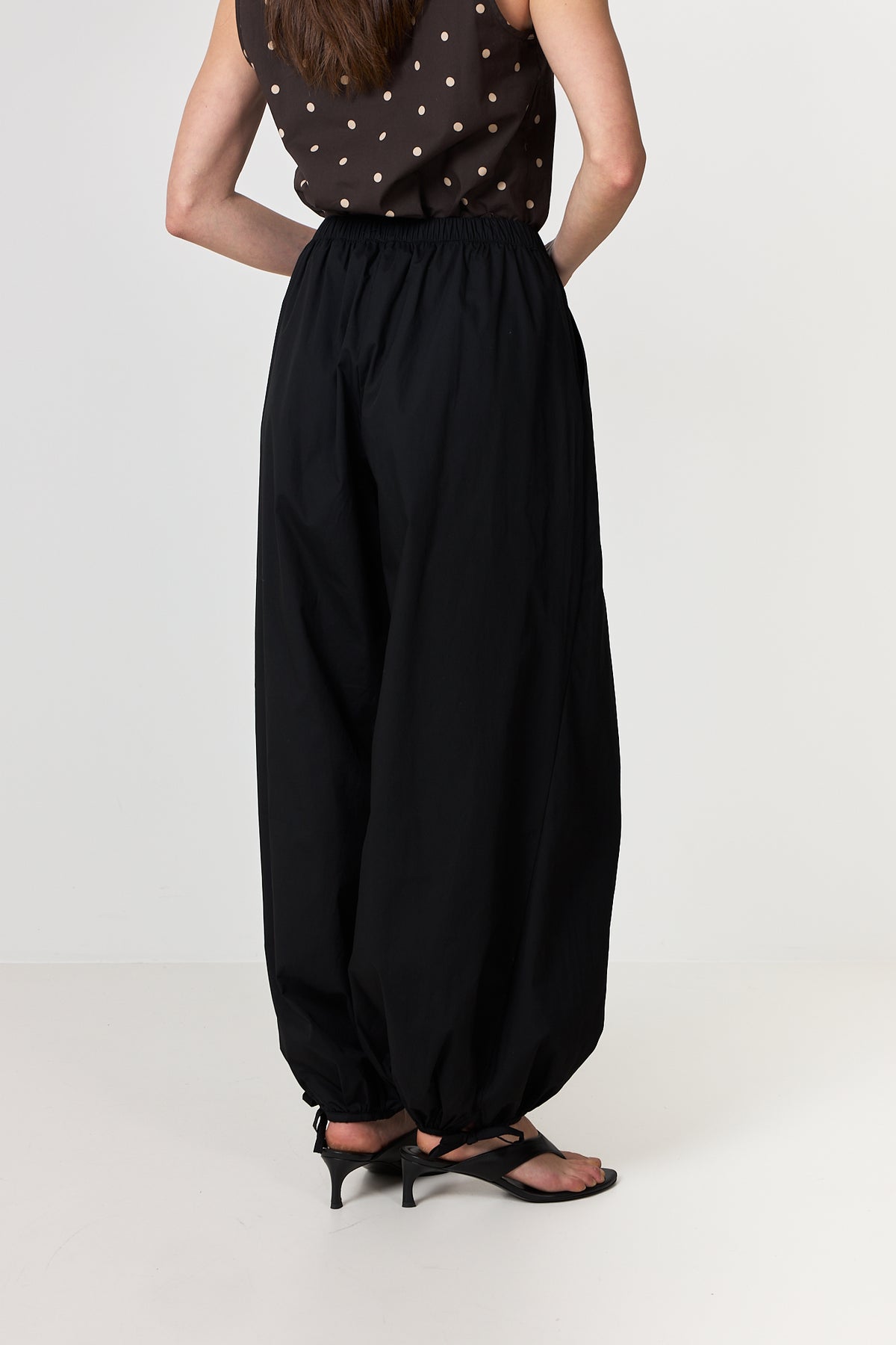 Roxane Balloon Poplin Pants - Black