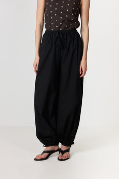 Roxane Balloon Poplin Pants - Black