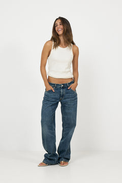 Kyoto Droit - Dark Blue Righe