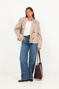 Rickie Cropped Trench - Beige