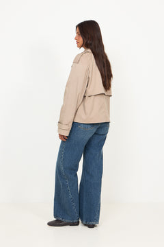 Rickie Cropped Trench - Beige