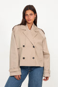 Rickie Cropped Trench - Beige