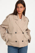 Rickie Cropped Trench - Beige