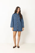 Mary Dress Long Sleeve - Freshwater Blue