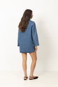 Mary Dress Long Sleeve - Freshwater Blue