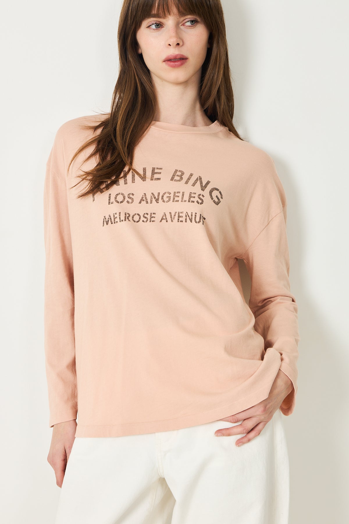 Ivan Long Sleeve Melrose Stencil - Washed Blushed