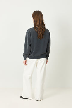Miles Sweatshirt New Classic - Washed Black