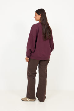Miles Sweatshirt Letterman - Fig