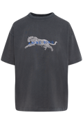 Cade Tee Leopard - Washed Black