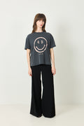 Cade Tee Smiley - Washed Grey