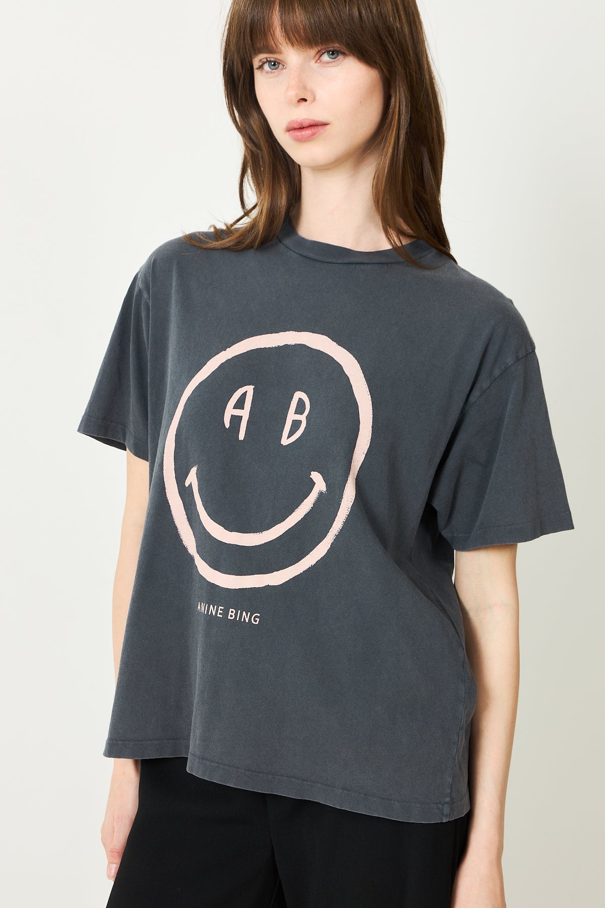 Cade Tee Smiley - Washed Grey