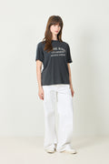 Cade Tee Melrose Stencil - Washed Black